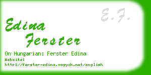 edina ferster business card